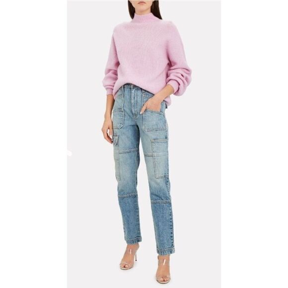 Slvrlake Savior West Coast Blue Jeans High Rise Cargo Size 24 - Picture 3 of 13